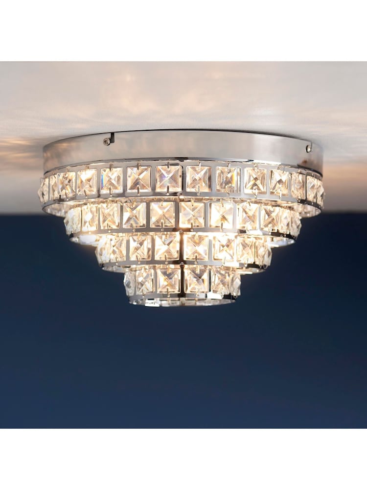 Gallery Home Chrome Louise Ceiling Light Lamp - Image 1 of 9 Gallery Home Chrome Louise Ceiling Light Lamp - Image 1 of 9