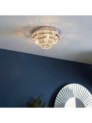 Gallery Home Chrome Louise Ceiling Light Lamp - Image 2 of 9