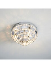 Gallery Home Chrome Louise Ceiling Light Lamp - Image 3 of 9