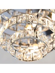Gallery Home Chrome Louise Ceiling Light Lamp - Image 4 of 9
