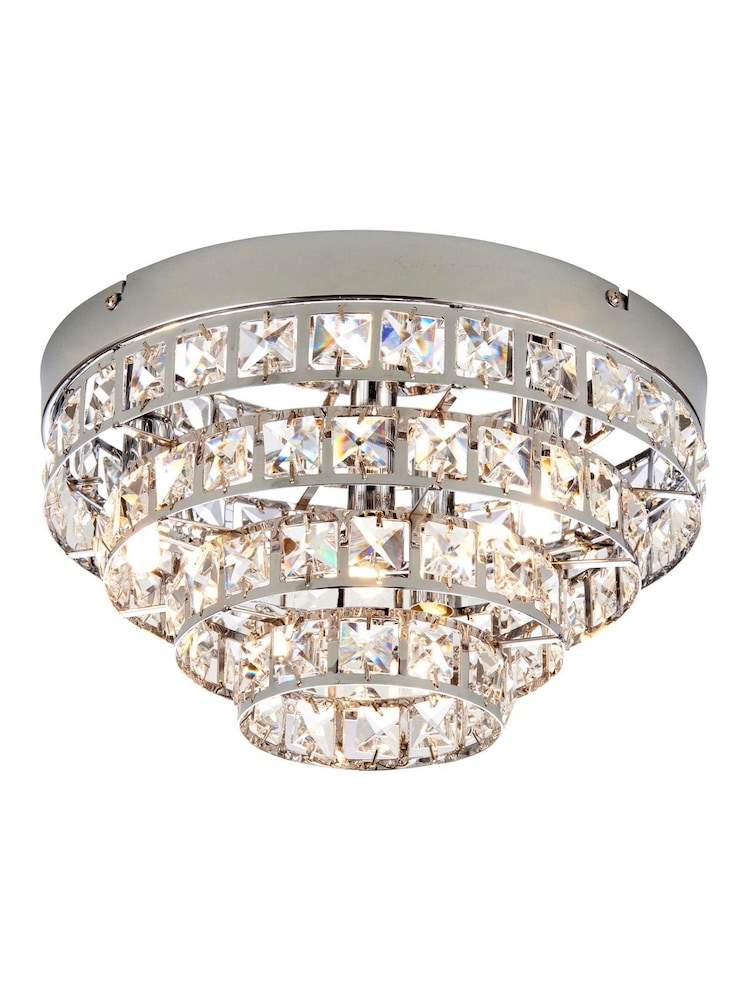 Gallery Home Chrome Louise Ceiling Light Lamp - Image 9 of 9