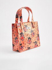 Cath Kidston Orange Scaredy Cat 100% Cotton Small Coated Bookbag - Image 1 of 5