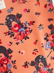 Cath Kidston Orange Scaredy Cat 100% Cotton Small Coated Bookbag - Image 5 of 5