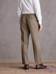 Stone Slim Fit Signature Wool Suit: Trousers - Image 3 of 9