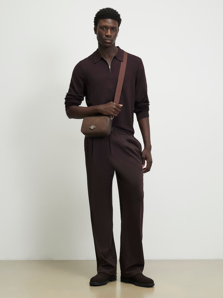 River Island Dark Burgundy Slim Fit Essential Polo Shirt - Image 2 of 4 River Island Dark Burgundy Slim Fit Essential Polo Shirt - Image 2 of 4