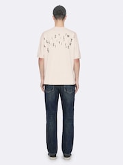 AllSaints Light Pink Shadow Short Sleeve Crew Neck T-Shirt - Image 6 of 8