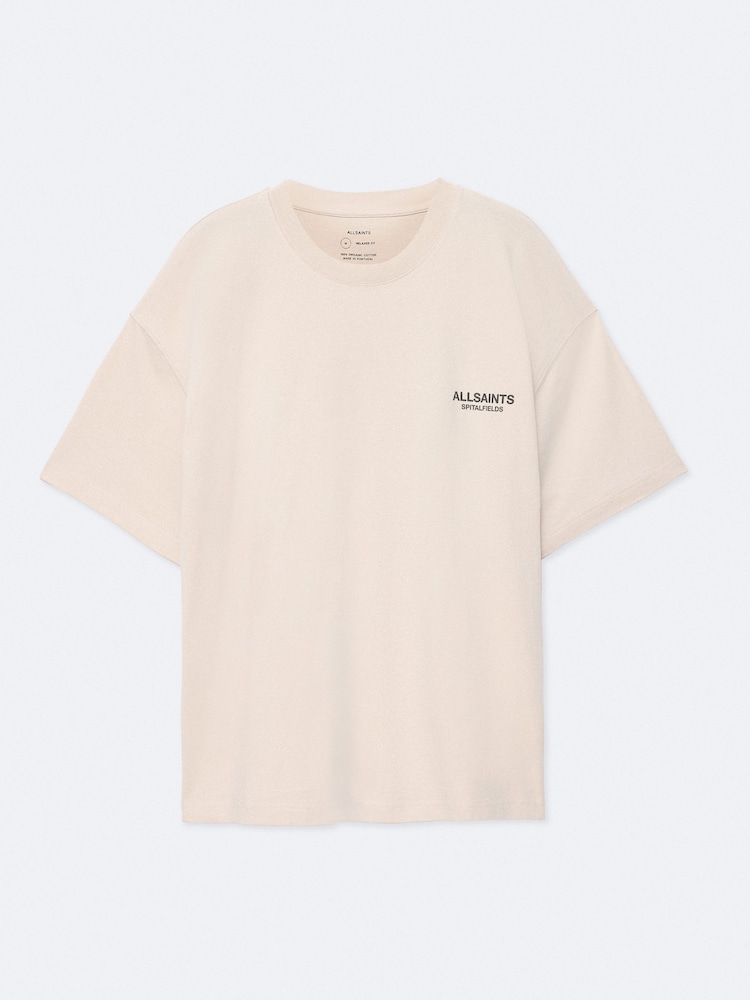 AllSaints Light Pink Shadow Short Sleeve Crew Neck T-Shirt - Image 8 of 8
