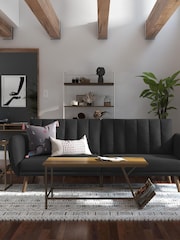 Novogratz Grey Brittany Linen Sofa Bed - Image 1 of 4