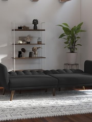 Novogratz Grey Brittany Linen Sofa Bed - Image 2 of 4