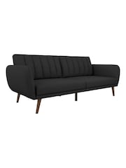 Novogratz Grey Brittany Linen Sofa Bed - Image 3 of 4