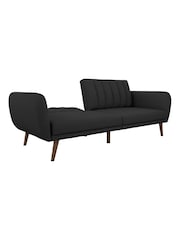 Novogratz Grey Brittany Linen Sofa Bed - Image 4 of 4