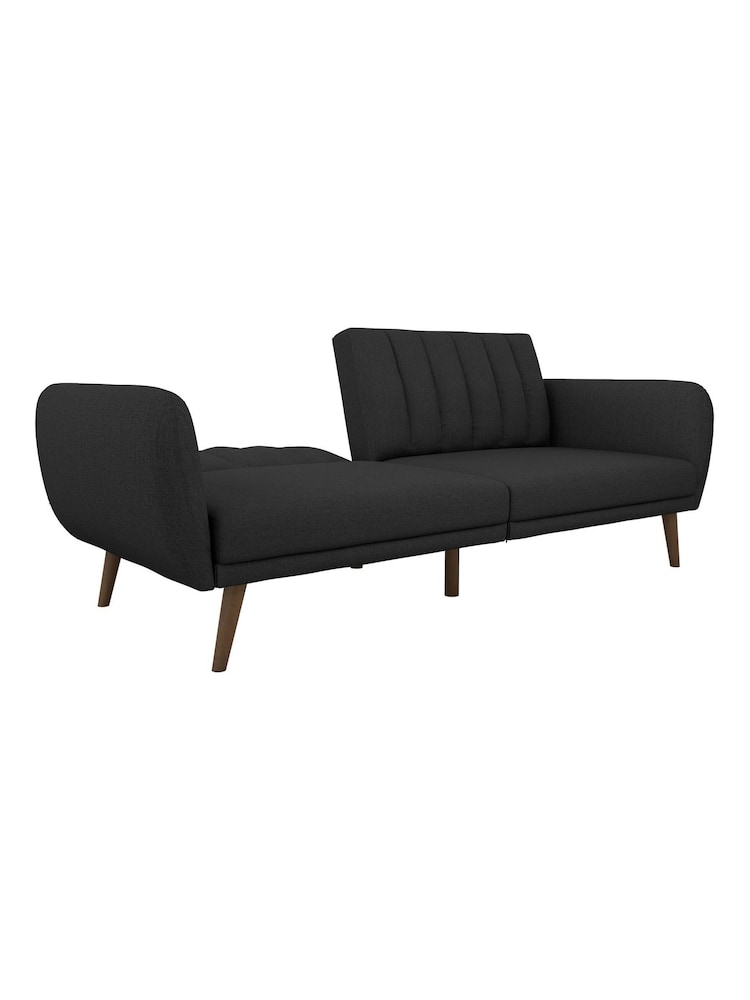 Novogratz Grey Brittany Linen Sofa Bed - Image 4 of 4