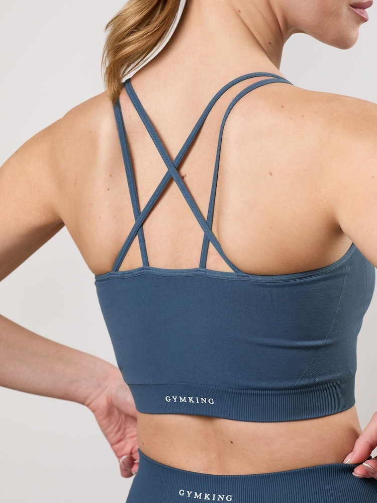 Gym King Blue Power Lightweight Seamless Tank - Image 4 of 4 Gym King Blue Power Lightweight Seamless Tank - Image 4 of 4