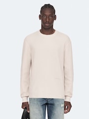 AllSaints White Raine Long Sleeve Crew Neck T-Shirt - Image 1 of 8