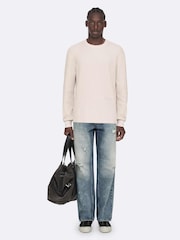 AllSaints White Raine Long Sleeve Crew Neck T-Shirt - Image 3 of 8