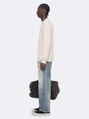 AllSaints White Raine Long Sleeve Crew Neck T-Shirt - Image 7 of 8