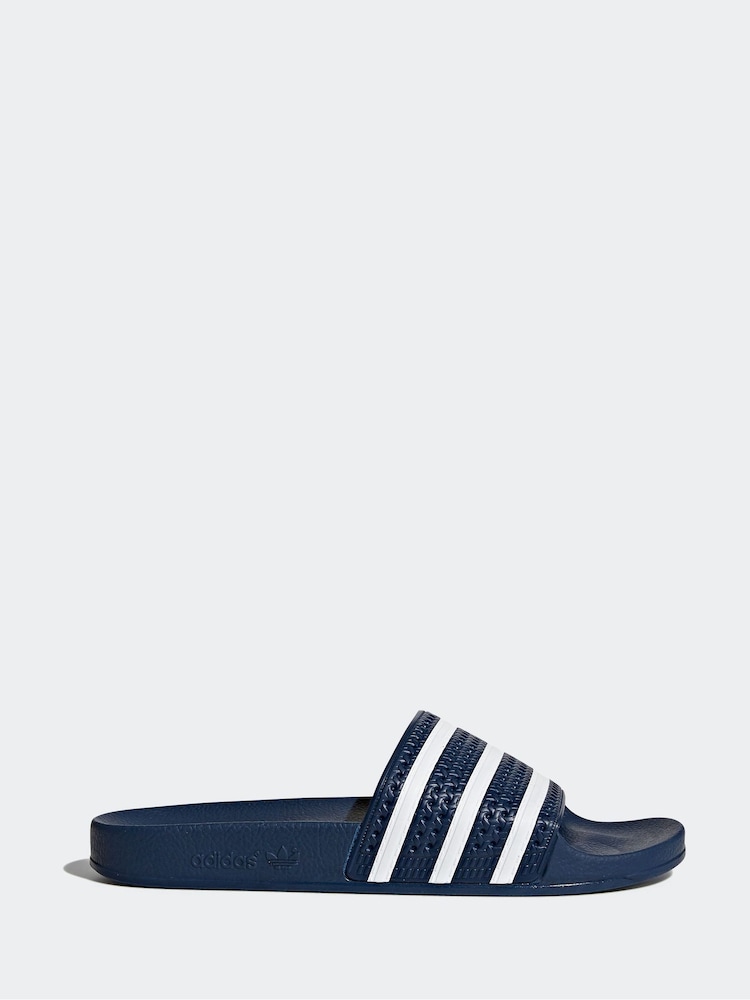 adidas Originals Navy Adilette Slides - Image 1 of 12