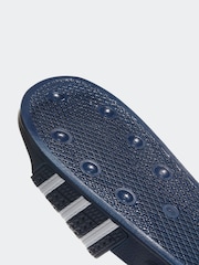 adidas Originals Navy Adilette Slides - Image 10 of 12