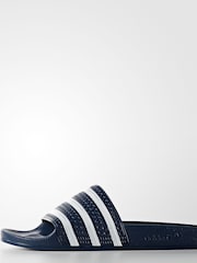 adidas Originals Navy Adilette Slides - Image 2 of 12