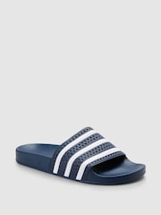 adidas Originals Navy Adilette Slides - Image 4 of 12