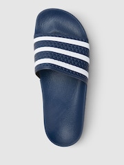 adidas Originals Navy Adilette Slides - Image 7 of 12