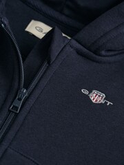 GANT Blue Baby Shield Logo Full Zip Hoodie - Image 2 of 2