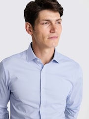 MOSS Light Blue Slim Stretch Shirt - Image 2 of 5