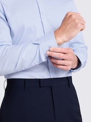 MOSS Light Blue Slim Stretch Shirt - Image 3 of 5