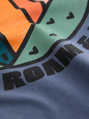 Blue Roam and Explore Long Sleeve Back Graphic T-Shirt (3mths-10yrs) - Image 3 of 4