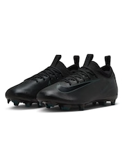 Nike Black/Green Kids Mercurial Zoom Vapor 16 Academy Multi Ground Football Boots - Image 2 of 12