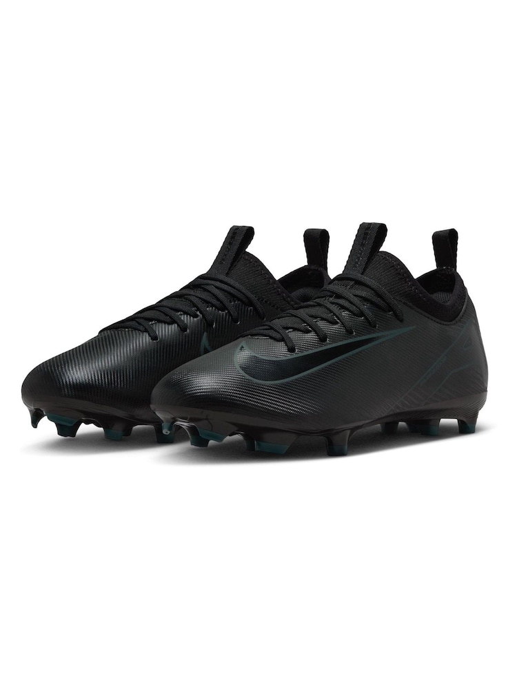 Nike Black/Green Kids Mercurial Zoom Vapor 16 Academy Multi Ground Football Boots - Image 2 of 12
