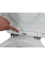 Showerdrape White Granada Soft Close One Button Release Toilet Seat - Image 3 of 4