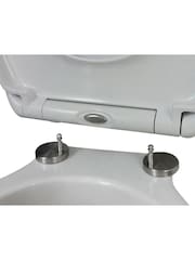 Showerdrape White Granada Soft Close One Button Release Toilet Seat - Image 4 of 4
