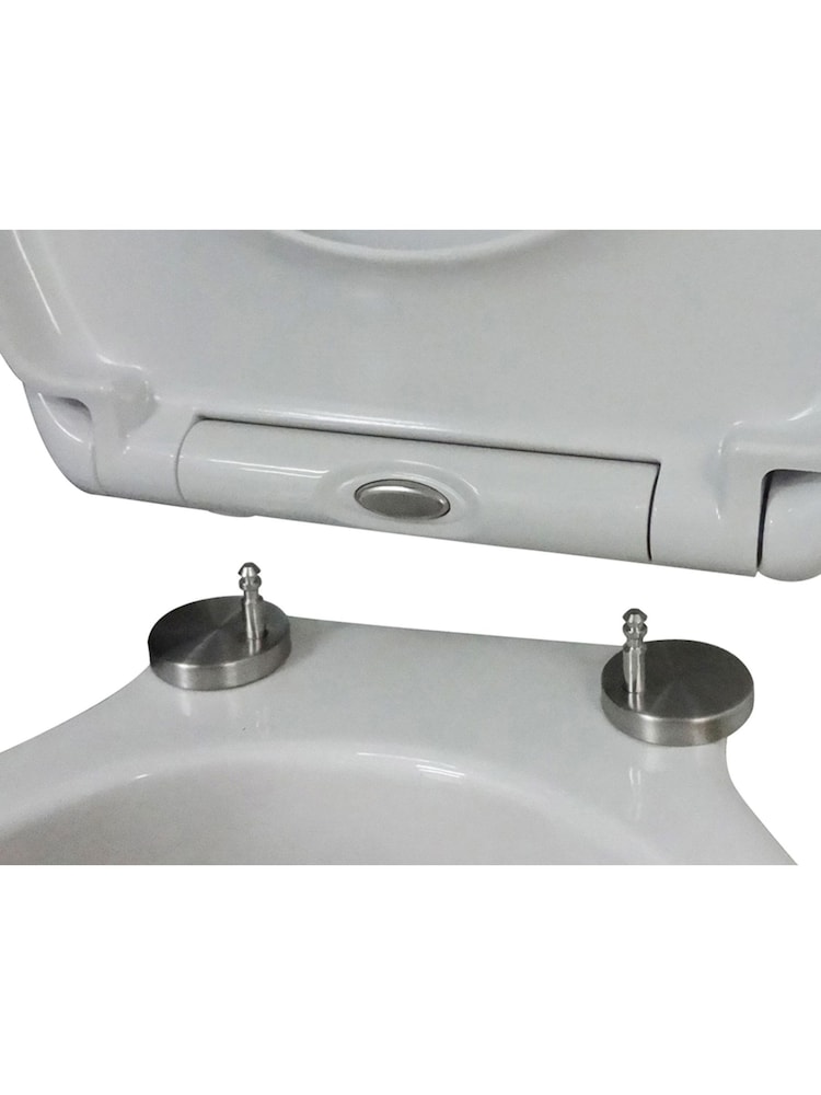 Showerdrape White Granada Soft Close One Button Release Toilet Seat - Image 4 of 4