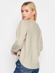 PixieGirl Petite Brown Button Hem Jumper - Image 3 of 4