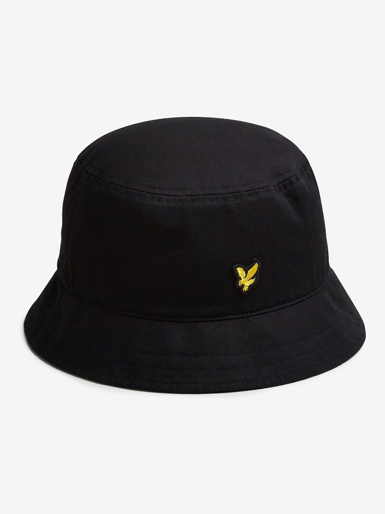 Lyle & Scott Black 100% Cotton Bucket Hat - Image 1 of 2