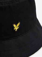Lyle & Scott Black 100% Cotton Bucket Hat - Image 2 of 2