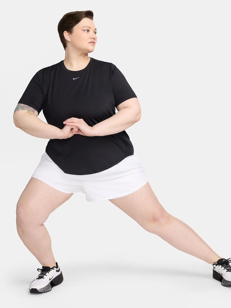 Nike Black Curve One Classic Dri-FIT Short-Sleeve Fitness T-Shirt - Image 1 of 8