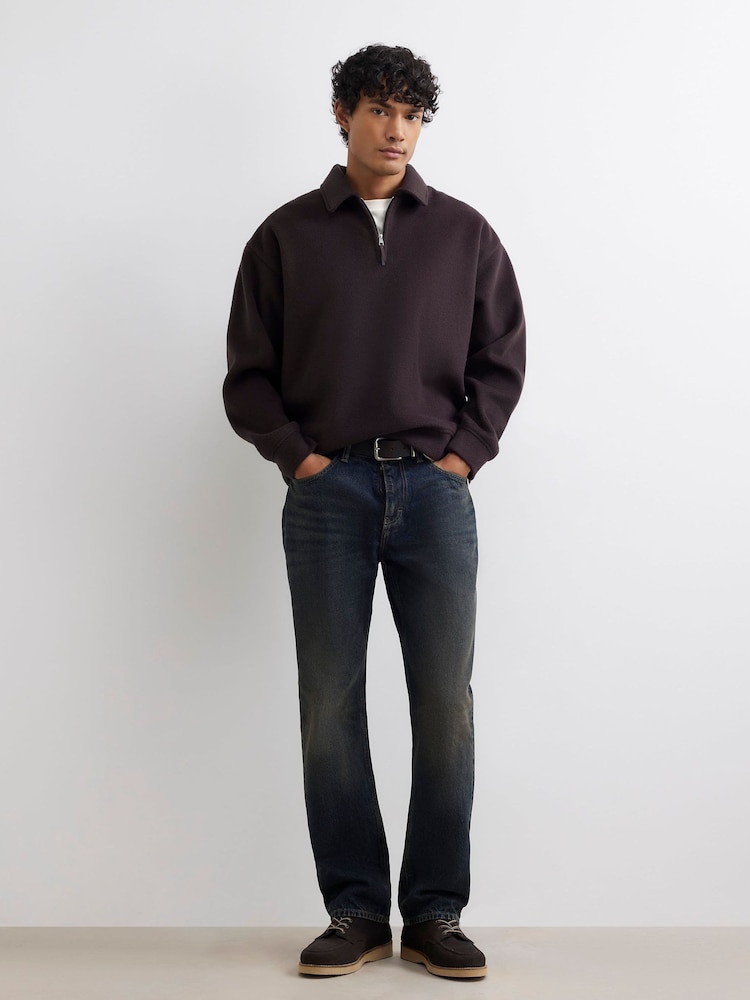 River Island Dark Blue Straight Fit Jeans - Image 2 of 4