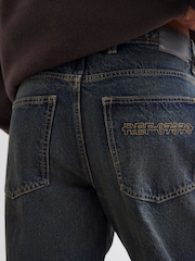 River Island Dark Blue Straight Fit Jeans - Image 3 of 4
