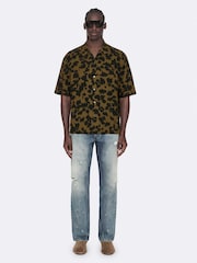 AllSaints Green Leo Short Sleeve Shirt - Image 3 of 8