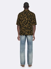 AllSaints Green Leo Short Sleeve Shirt - Image 6 of 8