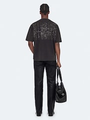Crno - AllSaints Roller Short Sleeve Crew Neck T-Shirt - Slika 3 od 8