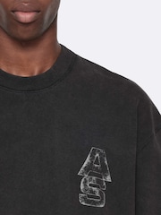 Crno - AllSaints Roller Short Sleeve Crew Neck T-Shirt - Slika 7 od 8