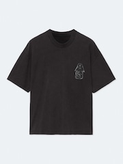 Crno - AllSaints Roller Short Sleeve Crew Neck T-Shirt - Slika 8 od 8