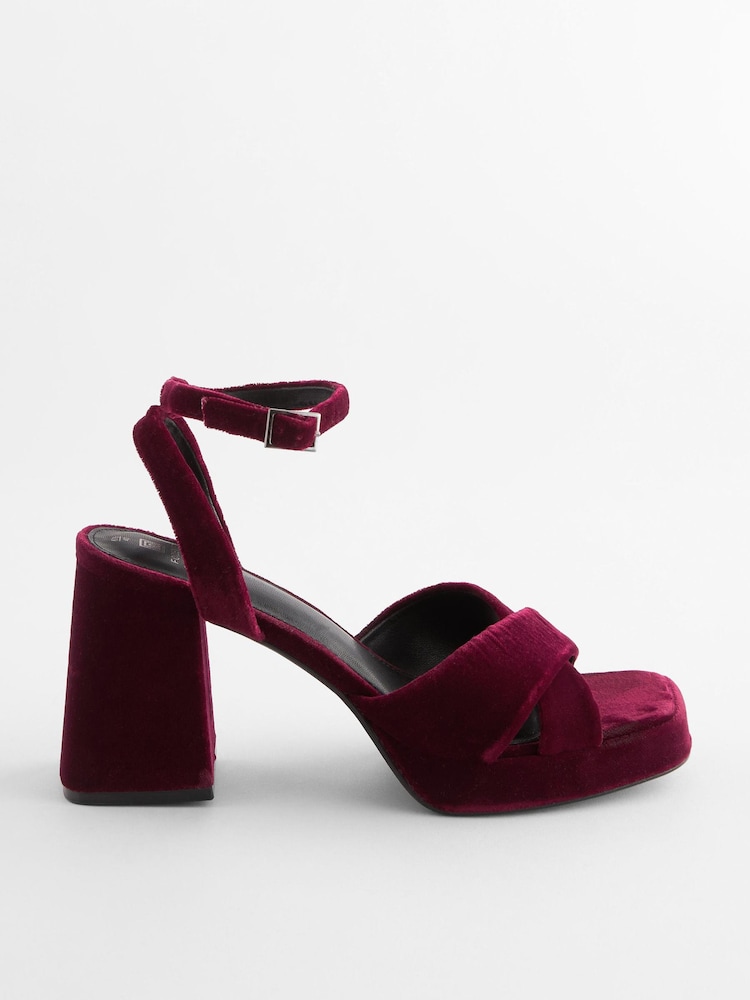 Jagodno rdeča - Sandali s platformo Forever Comfort® - Slika 2 iz 5