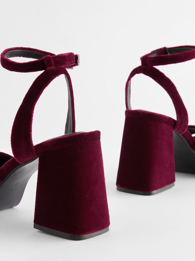 Berry Red Forever Comfort® Flare Platform Sandals - Image 4 of 5