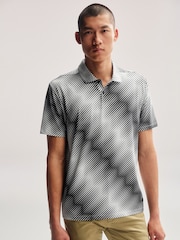 Monochrome Print Golf Polo Shirt - Image 1 of 8
