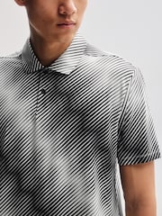 Monochrome Print Golf Polo Shirt - Image 5 of 8