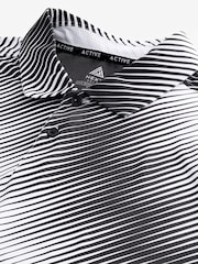 Monochrome Print Golf Polo Shirt - Image 7 of 8